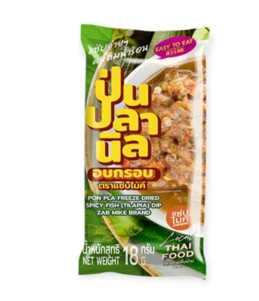 Pon Pla Freeze-Dried Spicy Tilapia – Zab Mike 18g